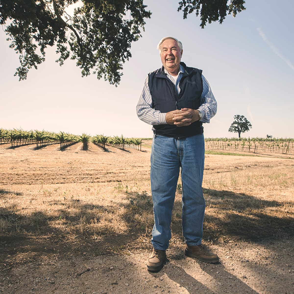 Jerry Lohr in the vineyard landscape